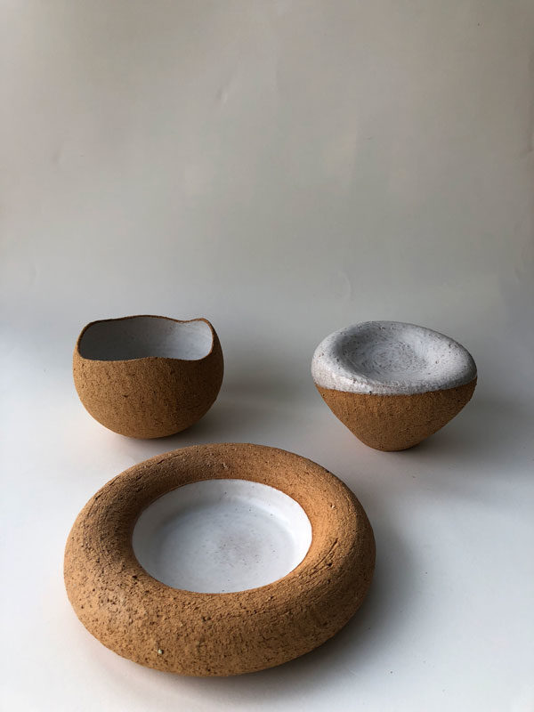 Coconut Ceramic Serving Bowls Edible Gardens LA